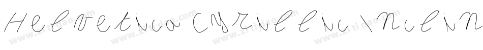 Helvetica Cyrillic Inclined字体转换